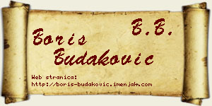 Boris Budaković vizit kartica